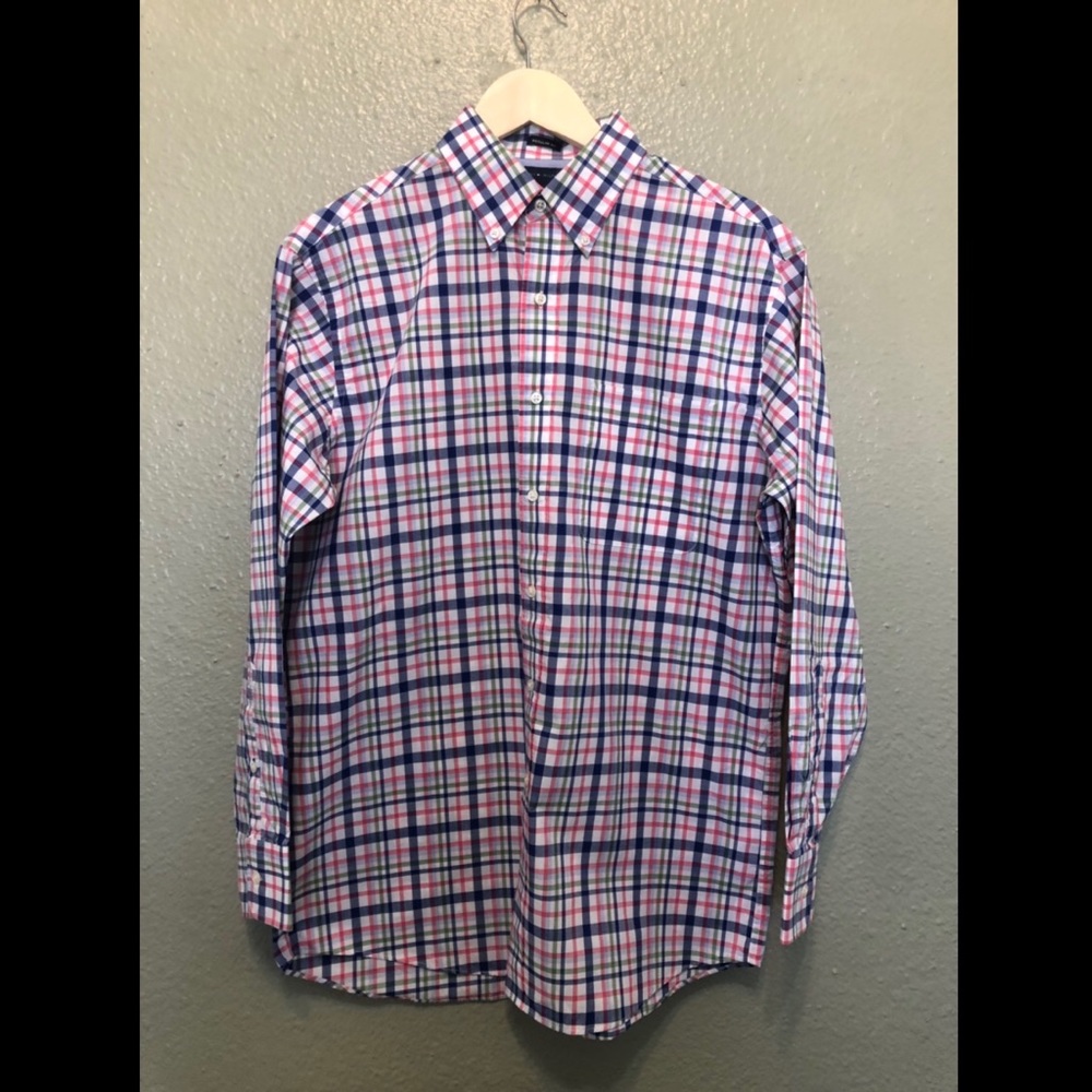 Plaid button down shirt